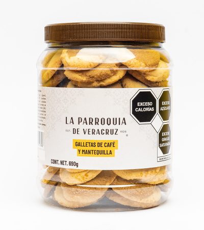 Galletas de café y mantequilla. Frasco 690 g.